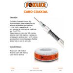 CABO COAXIAL RG6 95% 100M FOXLUX