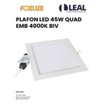 PLAFON LED 45W QUADRADO DE EMBUTIR 4000K BIVOLT FOXLUX