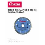 DISCO DIAMANTADO TURBO 230 MM CORTAG