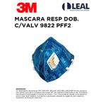 MASCARA RESP DOBRAVEL C/VALV 9822 PFF2 3M