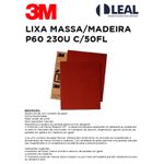 LIXA MASSA/MADEIRA P60 230U C/50FL 3M