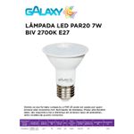 Lâmpada LED Par20 7w Bivolt E27 Branco Quente 2700K - Galaxy