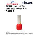 TERMINAL ILHÓS SIMPLES 1.0MM VERMELHO PCT100 DECORLUX