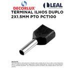 TERMINAL ILHÓS DUPLO 2X1.5MM PRETO PCT100 DECORLUX