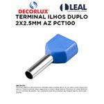 TERMINAL ILHÓS DUPLO 2X2.5MM AZUL PCT100 DECORLUX