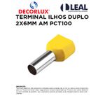 TERMINAL ILHÓS DUPLO 2X6MM AMARELO PCT100 DECORLUX