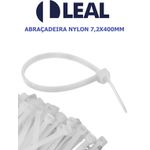 ABRAÇADEIRA NYLON 7.2X400MM BRANCO COM 100