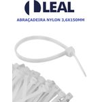 ABRAÇADEIRA NYLON 3.6X150MM BRANCO COM 100