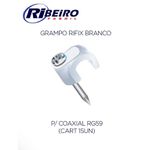 GRAMPO RIFIX P/ COAXIAL RG59 BCO (CART 15UN) (CABO 10)