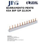 PENTE DE BARRAMENTO 63A BIFÁSICO 12P 22,5CM JNG