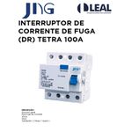 INTERRUPTOR DIFERENCIAL RESIDUAL TETRAPOLAR 100A JNG