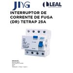 INTERRUPTOR DIFERENCIAL RESIDUAL TETRAPOLAR 25A JNG