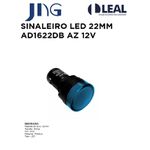 SINALEIRO LED 22MM AD1622DB AZUL 12V JNG