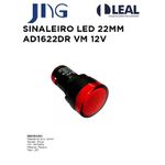 SINALEIRO LED 22MM AD1622DR VERMELHO 12V JNG