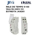 RELÉ DE TEMPO 0~60 1NA+1N 220V CAIXA ESTREITA JK9261 JNG