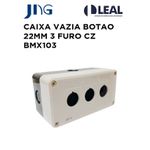 CAIXA VAZIA BOTÃO 22MM 3 FUROS CINZA BMX103 JNG