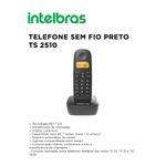TELEFONE SEM FIO TS2510 PRETO