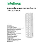 LUMINÁRIA DE EMERGÊNCIA LEA 30 INTELBRAS