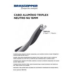 CABO ALUMINIO TRIPLEX PRETO/CINZA + NEUTRO NU 16MM
