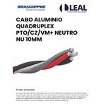CABO ALUMINIO QUADRUPLEX PRETO/CINZA/VERMELHO+ NEUTRO NU 10MM