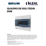 QUADRO DE DISJUNTORES 12DIN EMBUTIDO BRUM