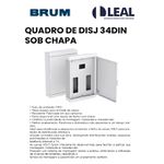 QUADRO DE DISJUNTORES 34DIN SOBREPOR CHAPA BRUM