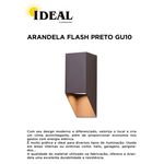 ARANDELA FLASH 1 GU10 PRETO IDEAL