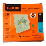 SPOT LED QUADRADO - LED 7W 3000K FOX