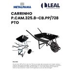 CARRINHO DE MÃO L700 - PRETO - ESPESSURA 0,45MM (CH26) METALPAMA