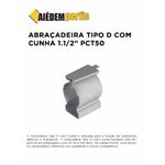 ABRAÇADEIRA TIPO D COM CUNHA 1.1/2" PACOTE 50 AIEDEM