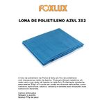 LONA DE POLIETILENO AZ 3X2 FOXLUX