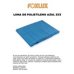 LONA DE POLIETILENO AZ 3X3 FOXLUX