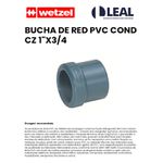 BUCHA DE REDUÇÃO PVC COND CINZA 1"X3/4 WETZEL