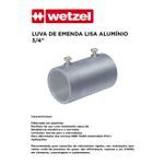 LUVA DE EMENDA LISA ALUMÍNIO 3/4 WETZEL