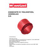 CONECTOR PARA POLIWETZEL VERMELHO 3/4