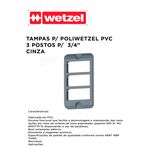 TAMPA PVC CINZA 3/4