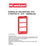 TAMPA PVC VERMELHO 3/4