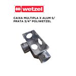 CAIXA MÚLTIPLA X ALUMÍNIO PRATA 3/4 POLIWETZEL