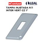 TAMPA INJETADA PARA 1 INTERRUPTOR VERTICAL CINZA 1