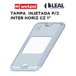 TAMPA INJETADA PARA 2 INTERERRUPTORES HORIZONTAL CINZA 1