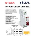 DISJUNTOR DIN UNIP 25A 3KA STECK