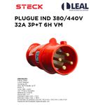 PLUGUE IND 380/440V 32A 3P+T 6H VM STECK