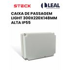 CAIXA DE PASSAGEM LIGHT 300X220X148MM ALTA IP55 STECK