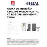.CAIXA DE MEDIÇÃO CMD3 P6 MURO FRONTAL C2 RGE CPFL INDIVIDUAL TIPO4
