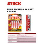 PILHA ALCALINA AA CART 4PCS STECK