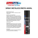 SPRAY METALICO PRETO 400ML CHEMICOLOR