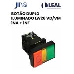 BOTÃO DUPLO ILUMINADO LW26 VERDE/VERMELHO 1NA + 1NF JNG