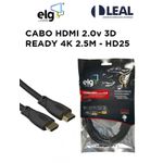 CABO HDMI 2.0V 4K 2,5M ELG