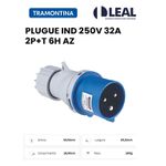 PLUGUE INDUSTRIAL 250V 32A 2P+T 6H AZUL - TRAMONTINA 