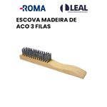 ESCOVA MADEIRA DE ACO 3 FILAS ROMA